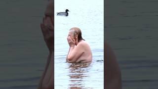 Epiphany 2025 Ice Bath Challenge COLD swimming #230 #shorts #bathing