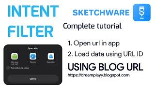 Intent filter full tutorial, Insert data, Create unique URL, Load content using URL - DreamPLAY DEV