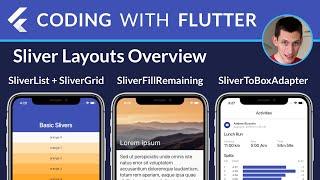 Flutter Slivers Overview: SliverList, SliverGrid, SliverToBoxAdapter, SliverFillRemaining