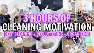 EXTREME DEEP CLEAN, DECLUTTER & ORGANIZE | CLEANING MOTIVATION MARATHON | 3 HOUR CLEAN WITH ME