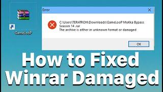 How to Fix the Archive is Either in Unknown Format or Damaged Error Solution winrar