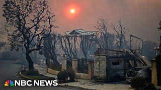 ‘As the sun comes up, it is so upsetting’: KNBC reporter shows wildfire destruction