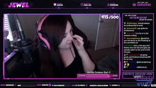 Jewel - Streamer calls her boyfriend shy, he has other ideas... (Twitch Live Stream Clip)