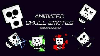 Animated Skull Emotes for Twitch or Discord