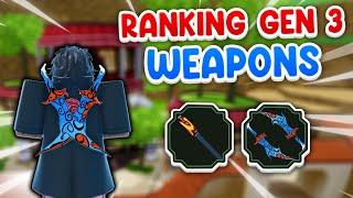 Ranking Every Gen 3 Weapon in Shindo Life! | Anime Roblox