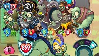 All zombies with strikethrough defended 1000 HP from Plant | PvZ Heroes | Syndrome mod