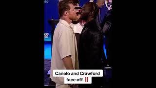 Canelo Alvarez vs Terence Crawfordintense face-off#Canelo Crawford live Sept 13th in LasVegas