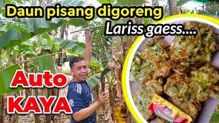 Daun pisang digoreng jadi jajanan yg laris dijual ‼️ resep agung warong juara 1 master cep