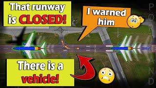 Southwest TAKEOFF ON CLOSED RUNWAY | Vehicles Have to Run Away!