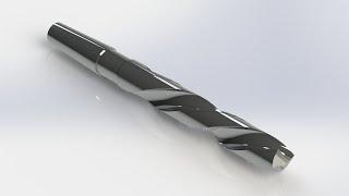 Gerçek Matkap Ucu Çizimi Solidworks  Twist Drill Bit Design