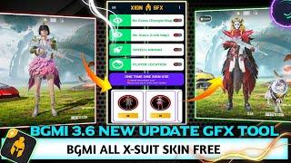  BGMI 3.6 UPDATE GFX Tool Se X-Suit Skin FREE! iPad View + 120 FPS Unlock | Aim Headshot Pro Tips 