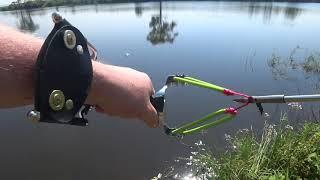 Рыбалка с Рогаткой в Первый Раз! Рогатка из Китая для Рыбалки! Slingshot fishing