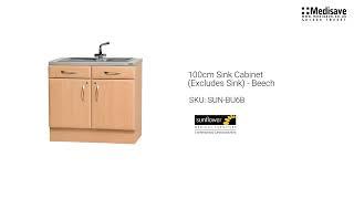 100cm Sink Cabinet Excludes Sink Beech SUN BU6B