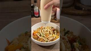 Shrimp fried rice with yum yum sauce  #friedrice #dinner #shrimp