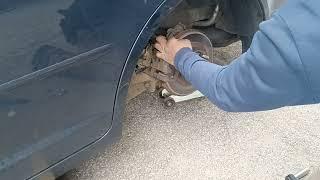 Changing brake pads without the proper tools On a Ford Fusion.