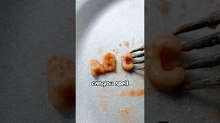 Spelling the ABC's With ABC Noodles