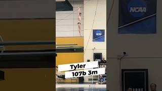 Unbelievable Diving Moments: Tyler's Mind-Blowing 107b 3m Dive! #diving #shorts