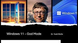 How to unlock Windows 11 God Mode (GodMode). A menu of advanced settings