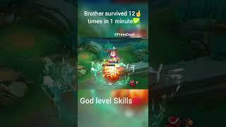 Brother survived 12times in 1 minute️ #mobilelegends #mlbb  #mobilelegend #mobilelegendshighlights