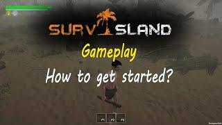 Survisland gameplay - how to get started ? Craft stone blade and flint hachet  tips and tricks guide