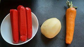 Hotdog with Carrots and Potatoes - recipe # 234