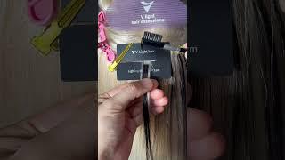 Light and glue hair extensions is great