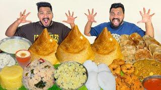 ASMR EATING MASALA DOSA,GHEE DOSA,POORI,SAMBAR,MEDU VADA,IDLI,PONGAL,FILTER COFFEE,SOUTH INDIAN FOOD