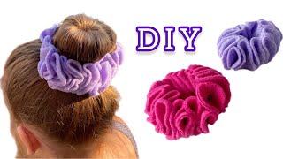 No Sew Flower Scrunchies out of Felt Fabric Scraps.How to make a Scrunchy.Scrunchies de flores