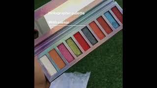 High Pigment 10 Color Cardboard Eyeshadow Palette Support Custom