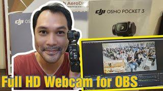 DJI Osmo Pocket 3 : Using as Webcam for OBS : Very Good Picture Quality