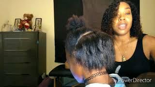 Natural hair | Blow dry and flat iron