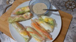 TRY MY FRESH SPRING ROLES WITH EXCELLENT SAUCE AM SURE YOU LOVE IT 