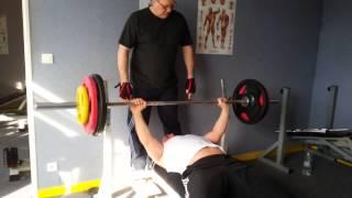 developpé couché 100kg 20rep frederic crepin