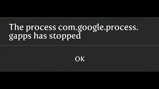 How to fix process com.google.process.gapps error