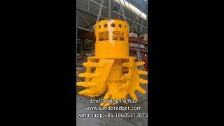 Everflowing excavating dredge cutter head for dragflow sand dredge pump