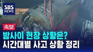 밤사이 현장 상황은?…시간대별 사고 상황 정리 / SBS 뉴스특보