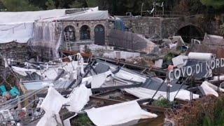 Aerial footage shows extent of damage in Italy’s storm-hit Rapallo