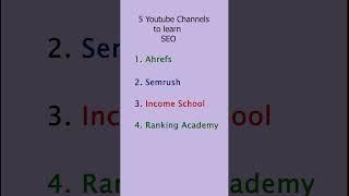 Free YouTube Channels To Learn SEO