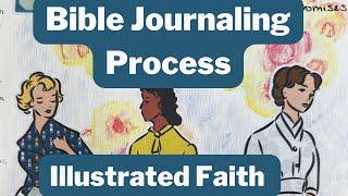 Bible Journaling Process | Illustrated Faith Print and Pray  | mixed media bible journaling