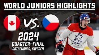 Canada vs. Czechia | 2024 WJC Quarter-Final | Extended Highlights