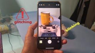 Fixed iPhone camera blinking, glitching on record a video or take a photo | camera issues