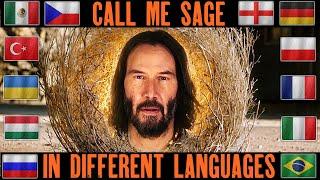 Keanu Reeves - Call me Sage (in Different Languages) The SpongeBob Movie.