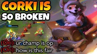 Corki is so broken he can just W in and win nearly any fight