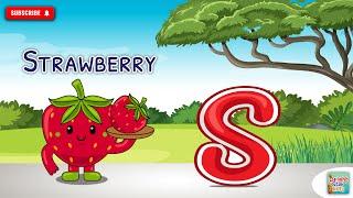 S for Strawberry | Learn the Letter S | Fun ABC for Kids | Bright Star Kids