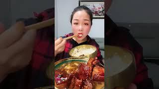 Braised Pork Belly with a Rice Dish, Tasting Show, #mukbang #asmr #먹방