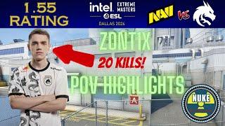 ⫷CS2 POV HIGHLIGHTS⫸ zont1x | IEM Dallas 2024 | NAVI vs Spirit | map2 Nuke | TrixifyHD