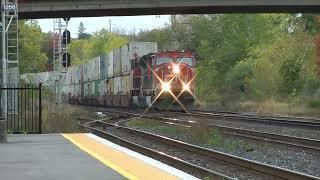 CN Train 109 Raced by VIA Train 61 Westbound October 6, 2023