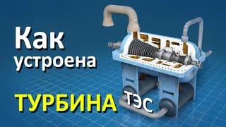 Как устроена паровая турбина ТЭС. Получение электричества из энергии водяного пара в 3d