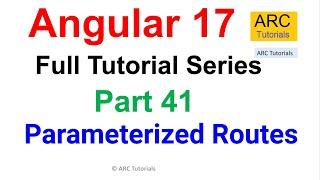 Angular 17 Tutorial For Beginners #41 - Parametrized Routes | Angular 17 Tutorial