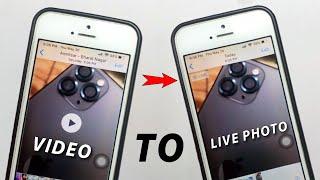 Convert any  Video into Live Photo in any iPhone.